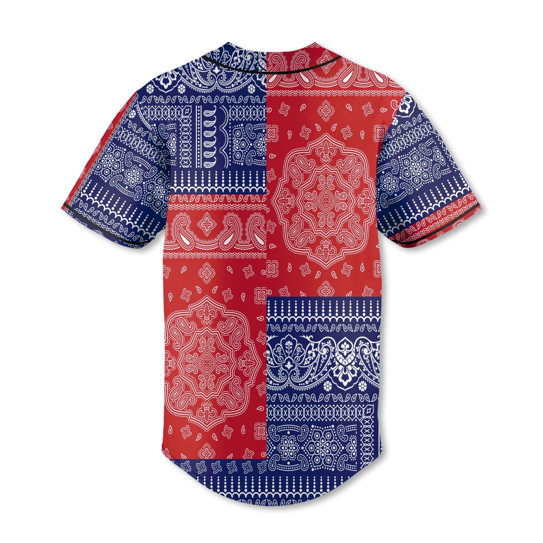 Montserrat Baseball Jersey Flag And Paisley Basic Style 3