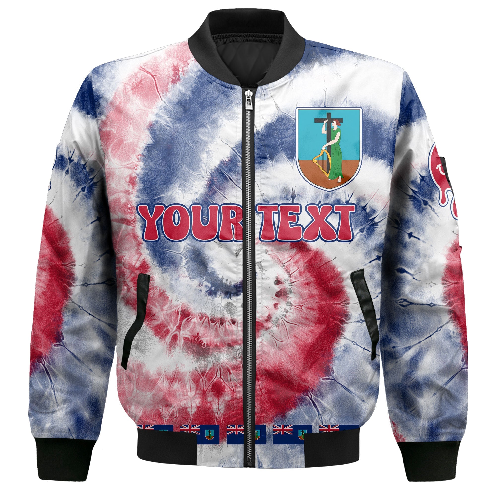 Montserrat Bomber Jacket Custom Tie Dye Style 2