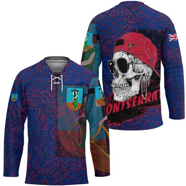 Montserrat Hockey Jersey Paisley Flag And Skull Style 1