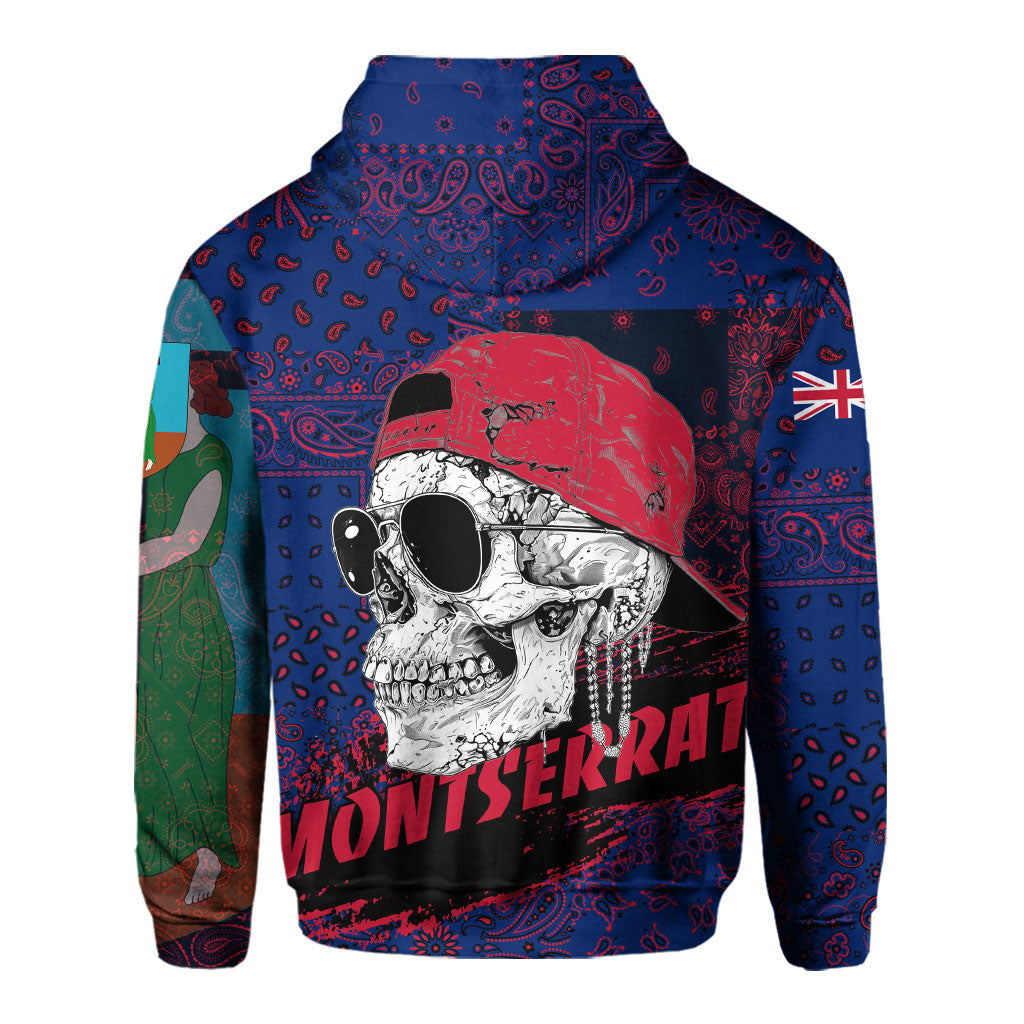 Montserrat Hoodie Paisley Flag And Skull Style 3