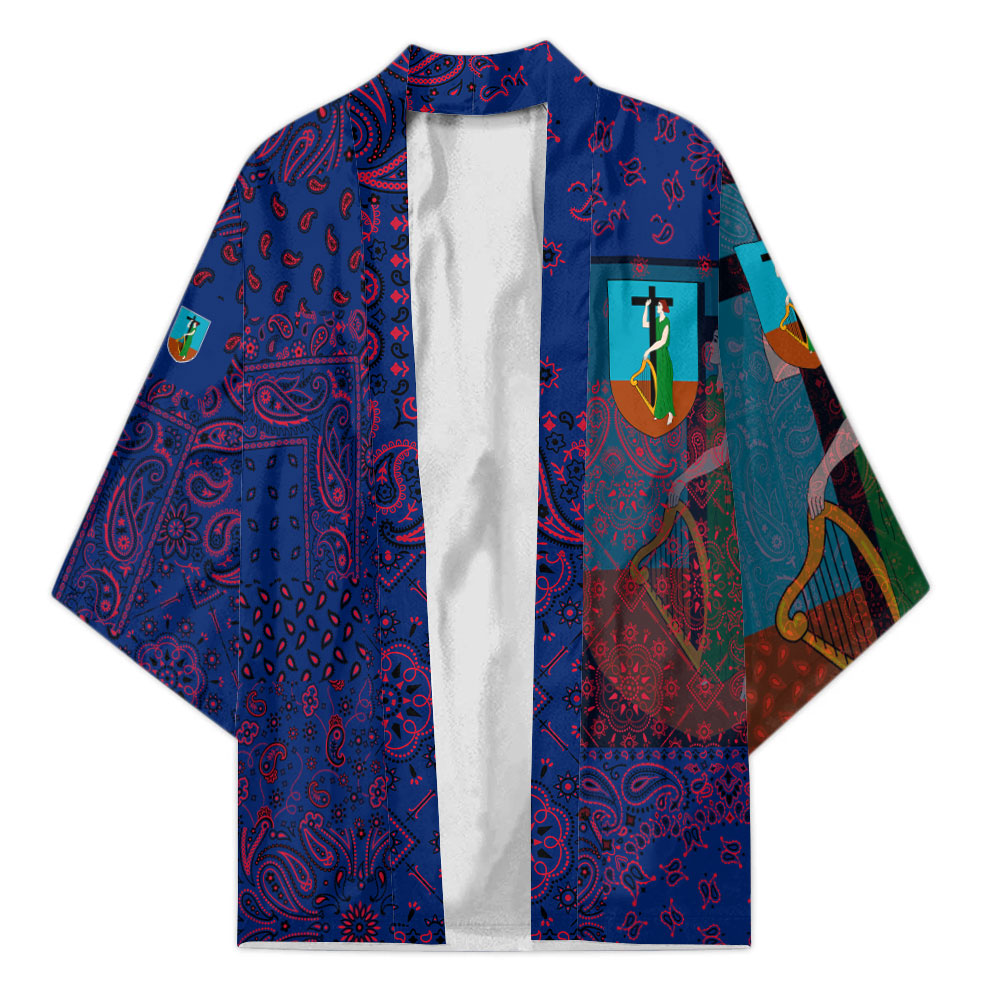 Montserrat Kimono Paisley Flag And Skull Style 1