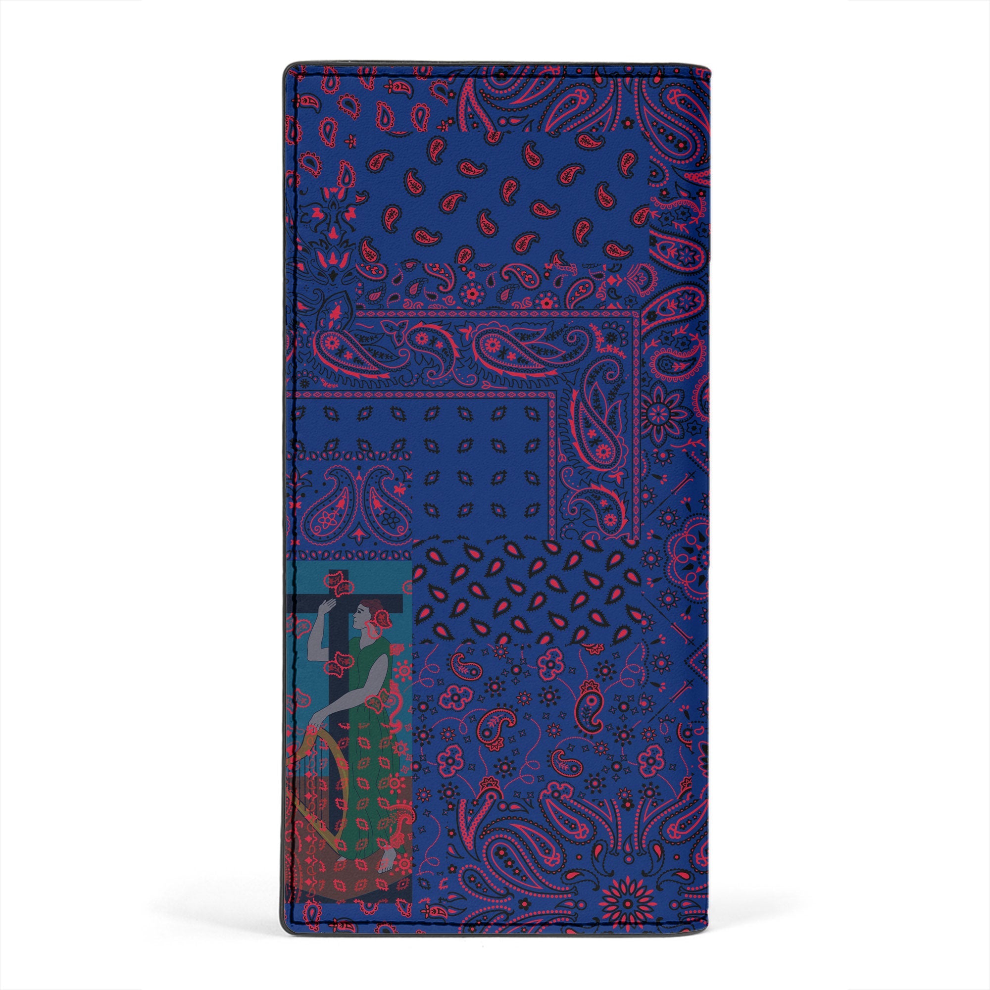 Montserrat Leather Wallet Paisley Flag And Skull Style 2