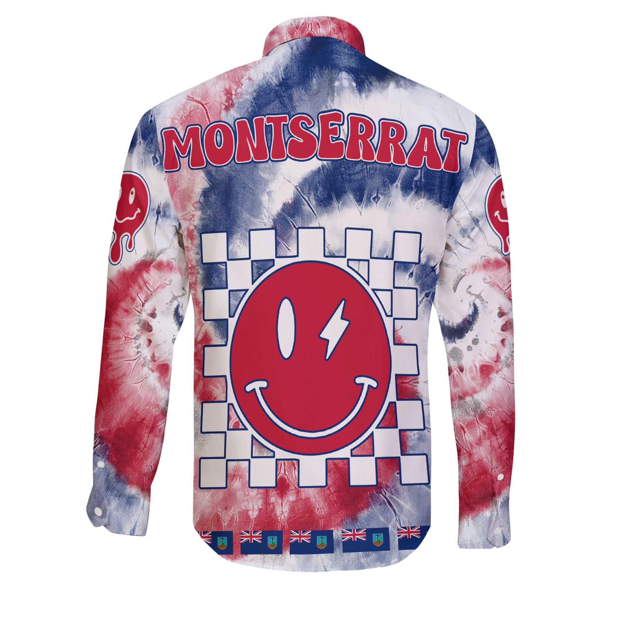 Montserrat Long Sleeve Button Shirt Custom Tie Dye Style 2