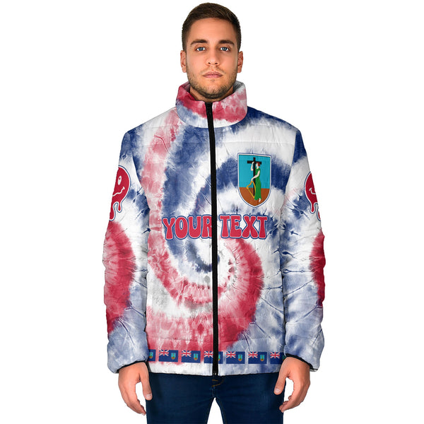 Montserrat Men Padded Jacket Custom Tie Dye Style 1