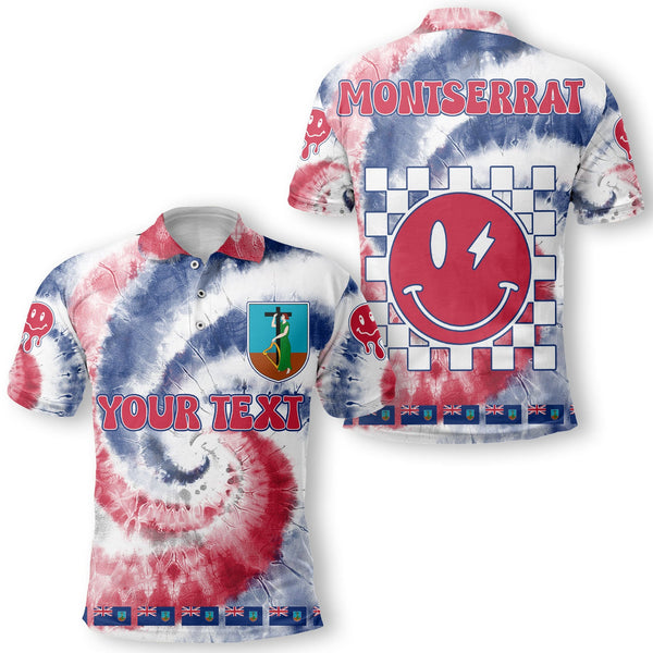 Montserrat Polo Shirt Custom Tie Dye Style 1