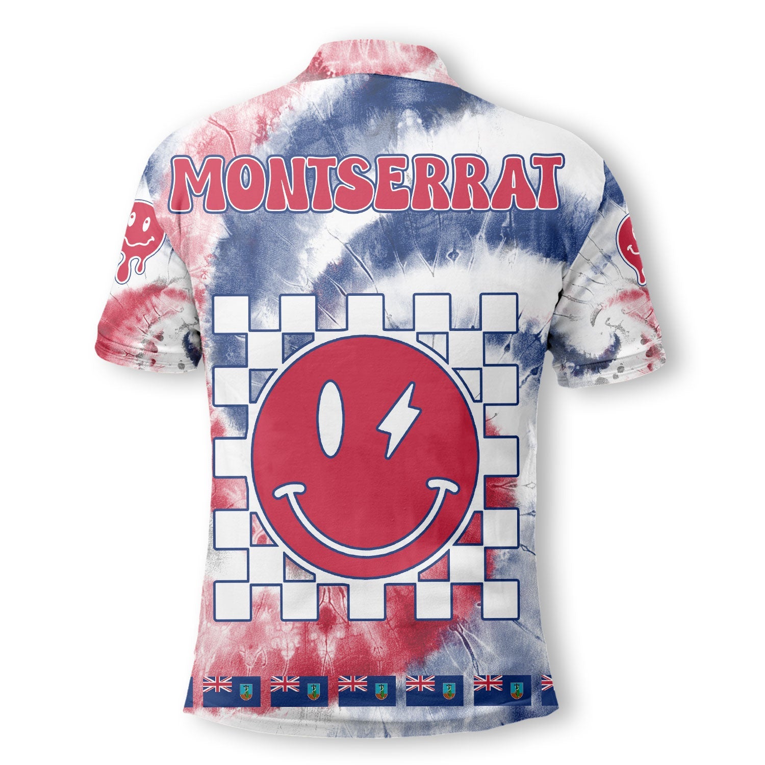 Montserrat Polo Shirt Custom Tie Dye Style 3