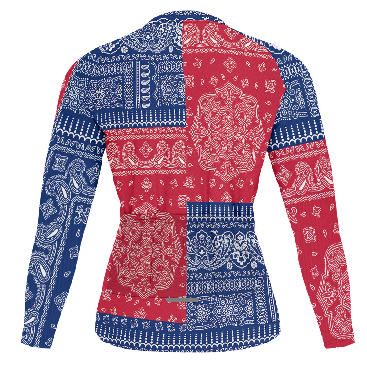 Montserrat Raglan Men Cycling Jersey Long Sleeve Flag And Paisley Basic Style 2