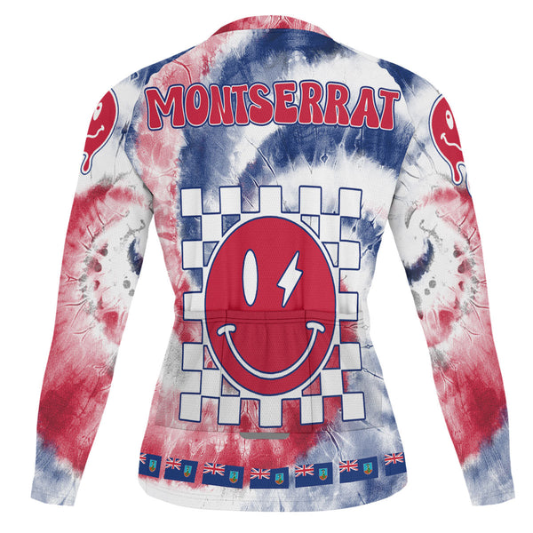 Montserrat Raglan Men Cycling Jersey Long Sleeve Custom Tie Dye Style 1