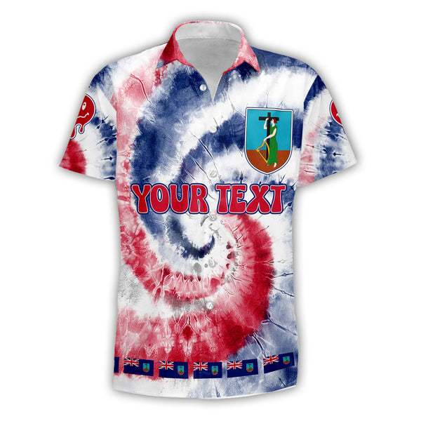 Montserrat Short Sleeve Shirt Custom Tie Dye Style 1