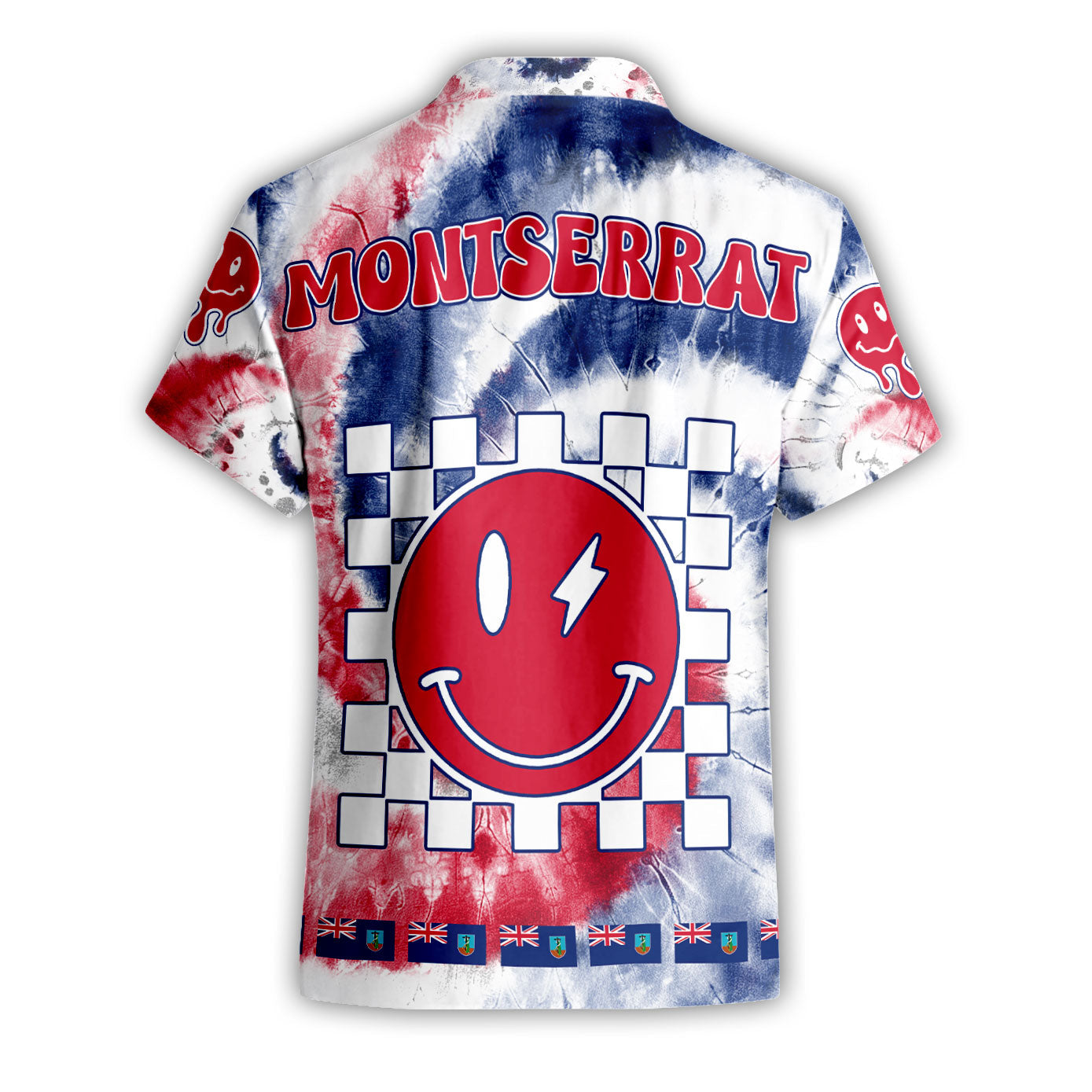 Montserrat Short Sleeve Shirt Custom Tie Dye Style 2