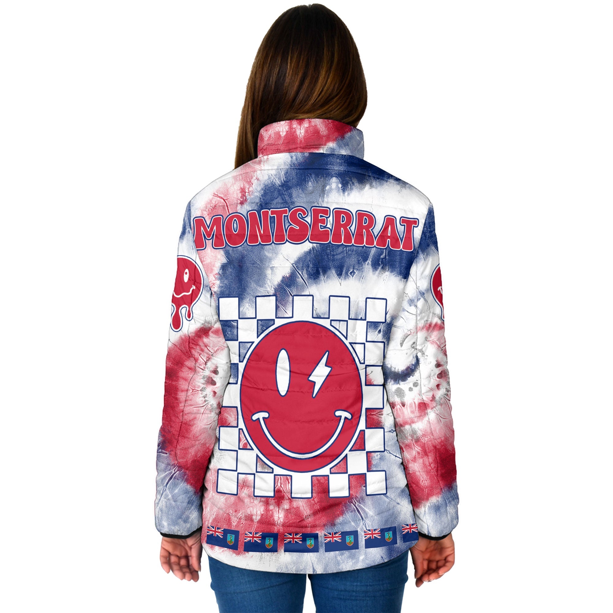 Montserrat Women Padded Jacket Custom Tie Dye Style 2