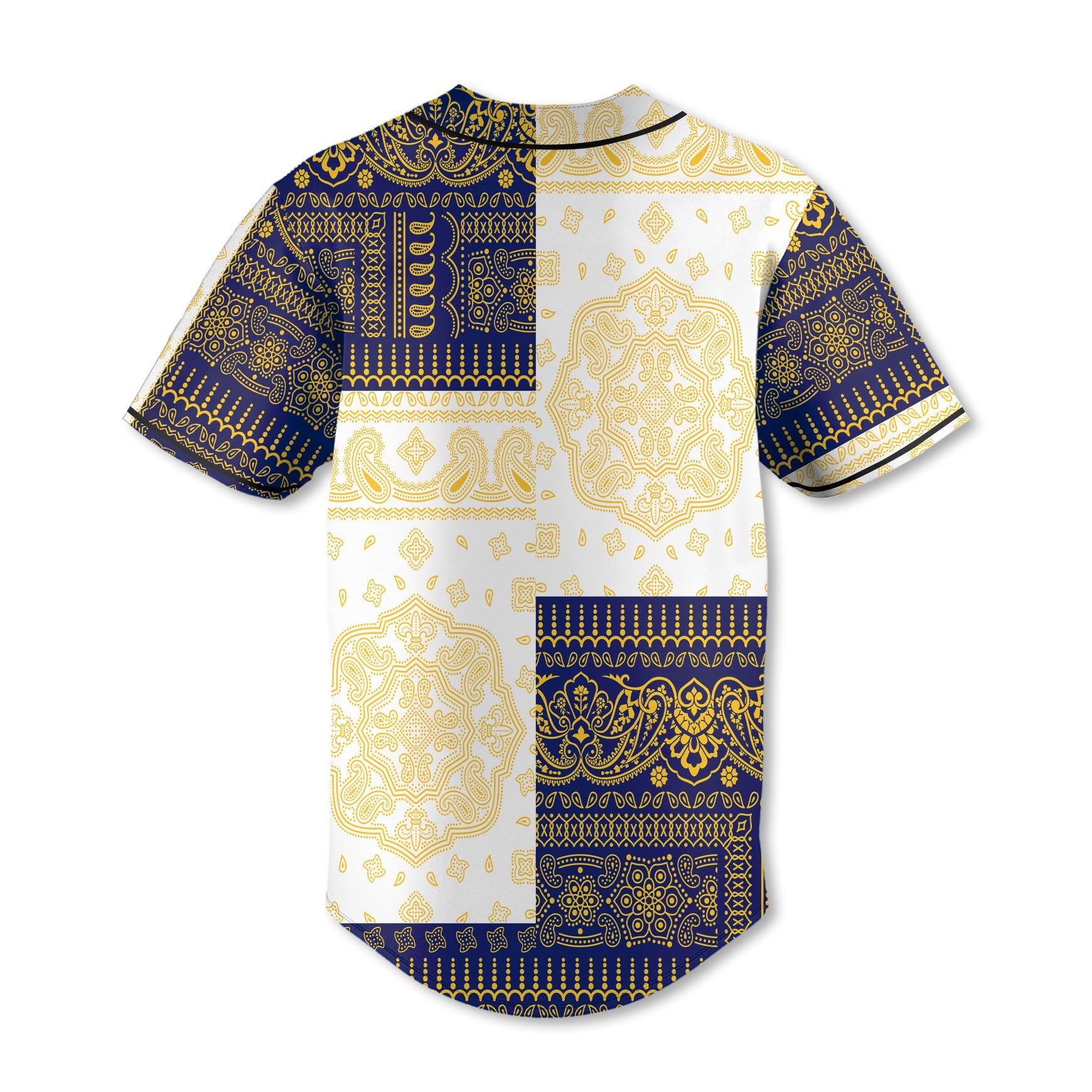 Nauru Baseball Jersey Flag And Paisley Basic Style 3