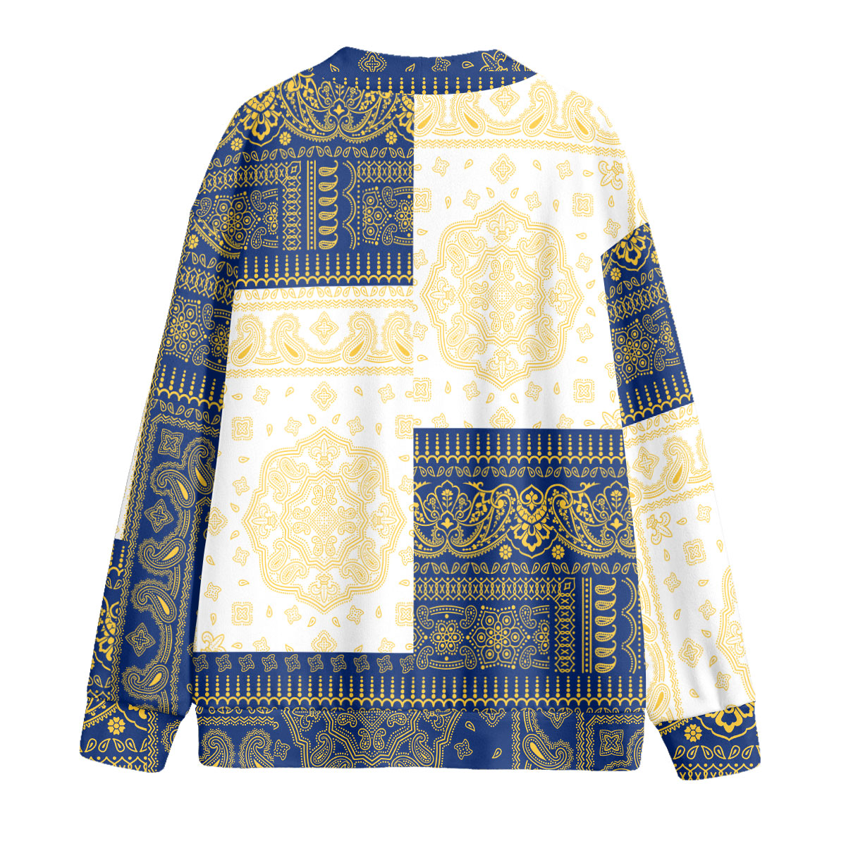 Nauru Fleece Cardigan Flag And Paisley Basic Style 2