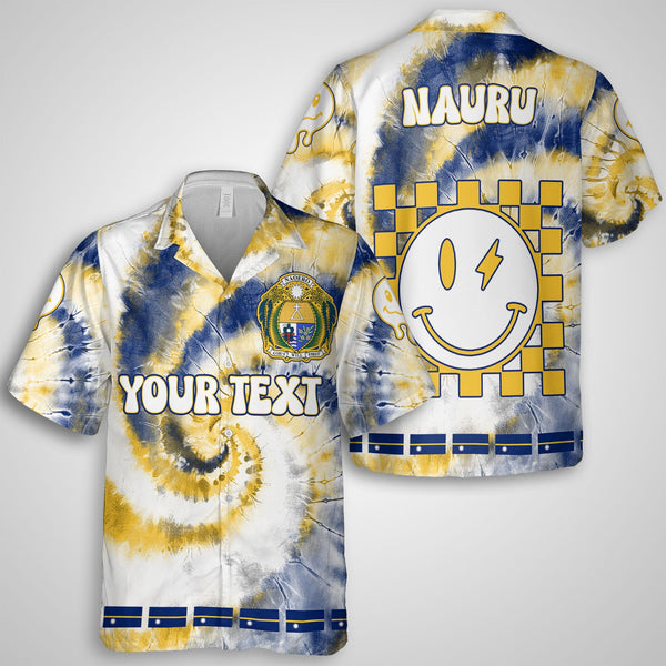 Nauru Hawaiian Shirt Custom Tie Dye Style 1