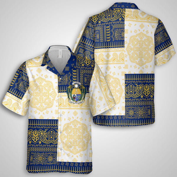 Nauru Hawaiian Shirt Flag And Paisley Basic Style 1