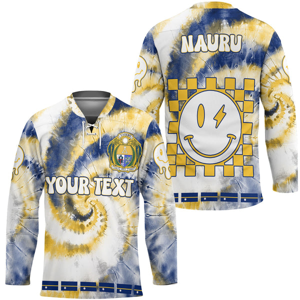 Nauru Hockey Jersey Custom Tie Dye Style 1