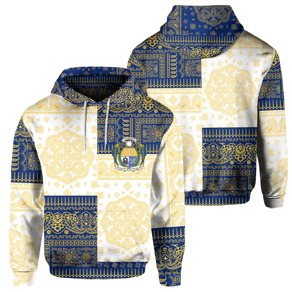 Nauru Hoodie Flag And Paisley Basic Style 1