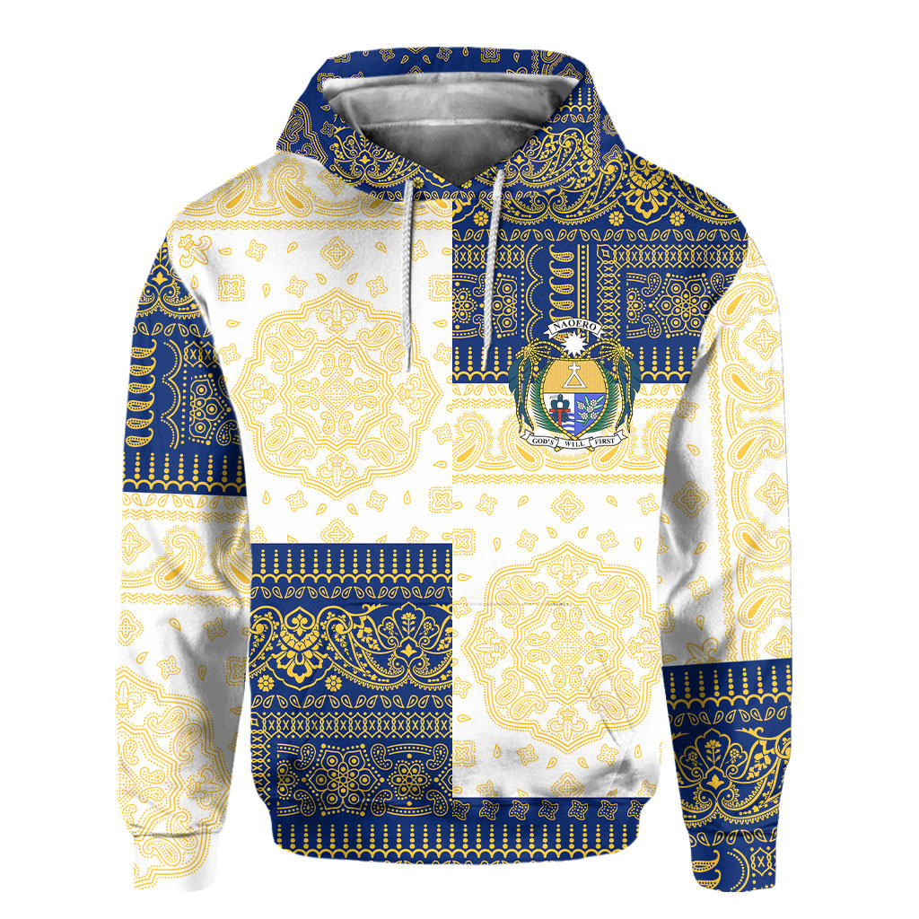 Nauru Hoodie Flag And Paisley Basic Style 2