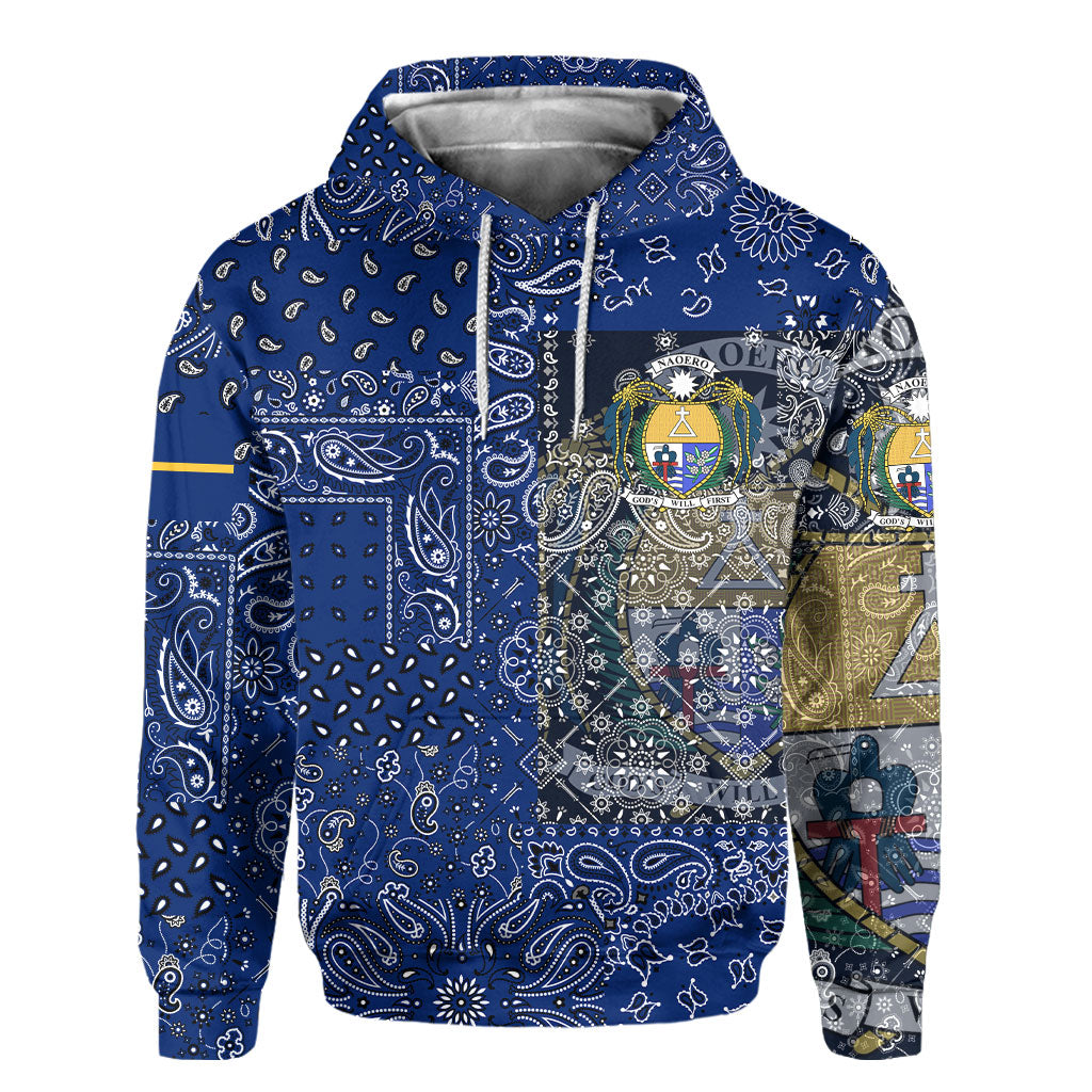 Nauru Hoodie Paisley Flag And Skull Style 2