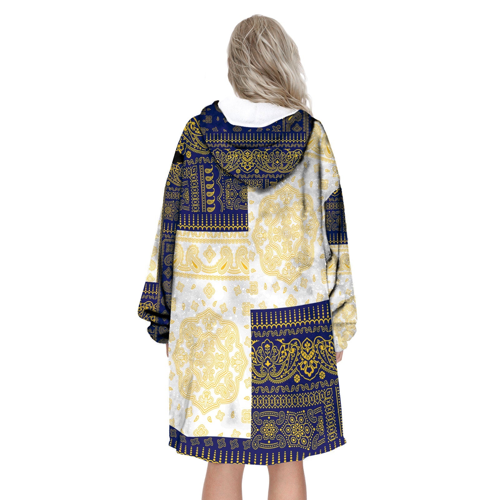 Nauru Hoodie Blanket Flag And Paisley Basic Style 3