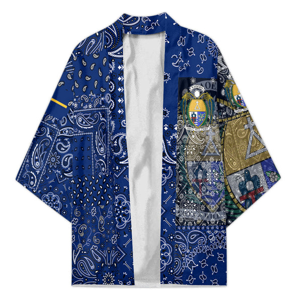 Nauru Kimono Paisley Flag And Skull Style 1