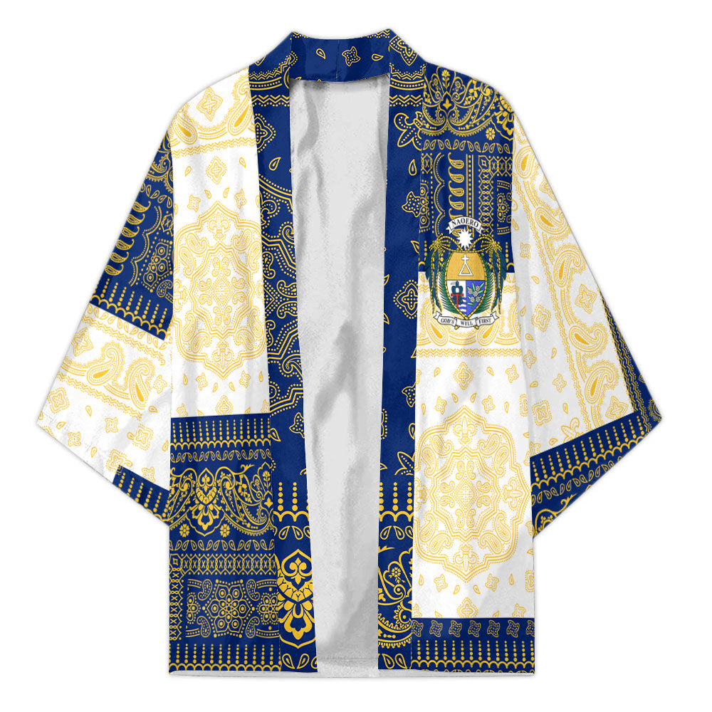 Nauru Kimono Flag And Paisley Basic Style 2