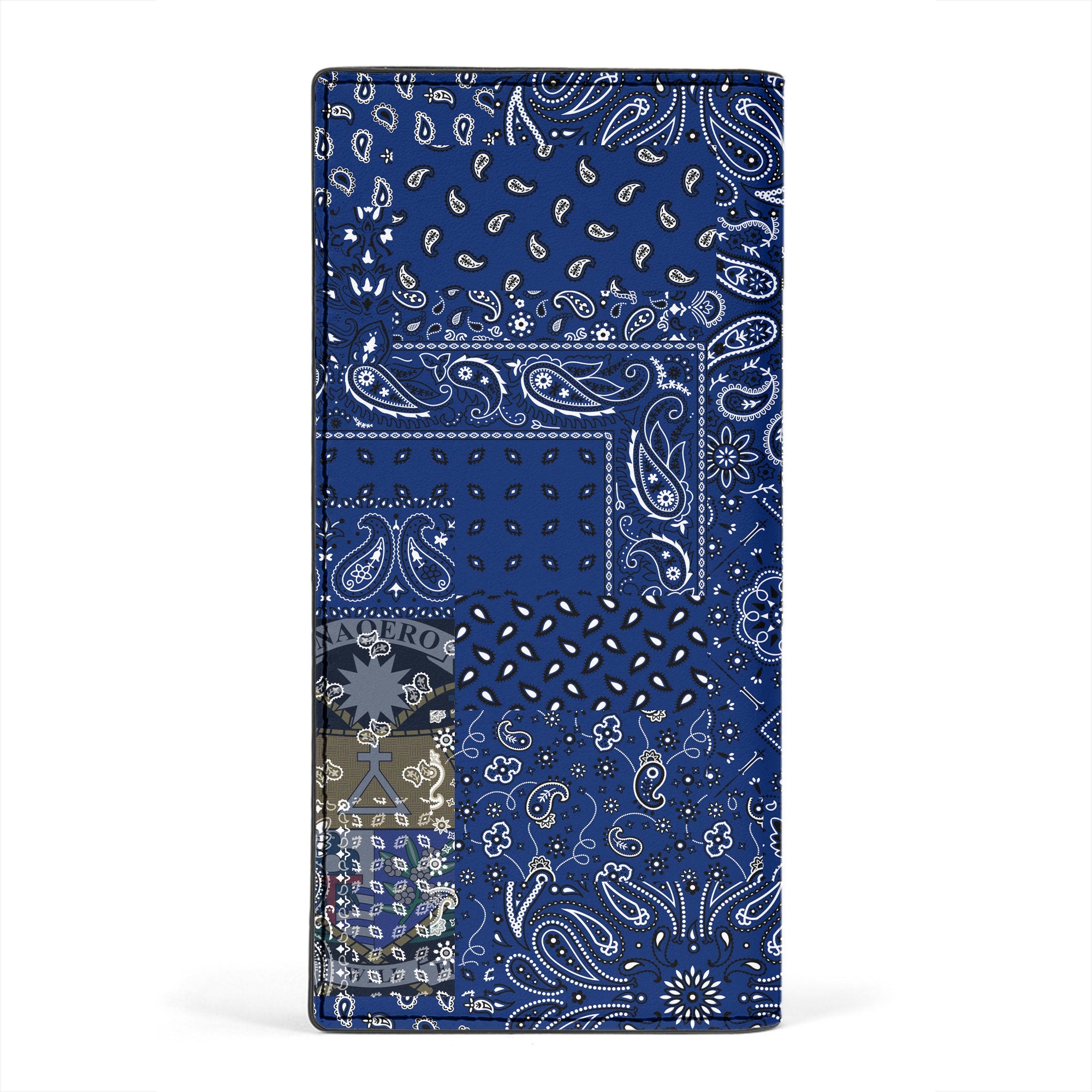 Nauru Leather Wallet Paisley Flag And Skull Style 2