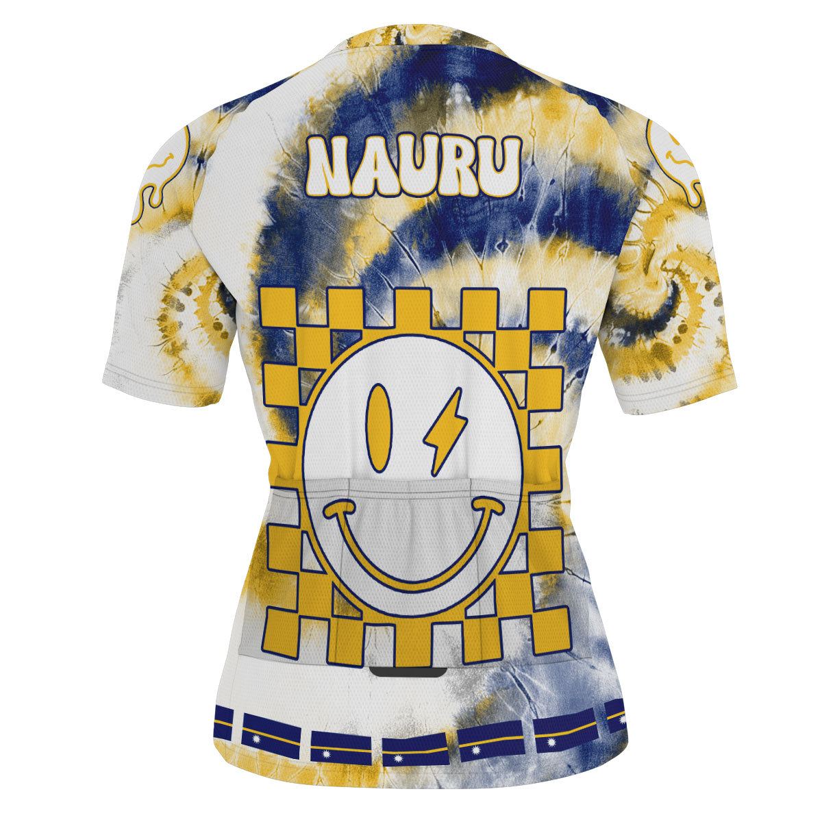 Nauru Men Cycling Jersey Custom Tie Dye Style 3