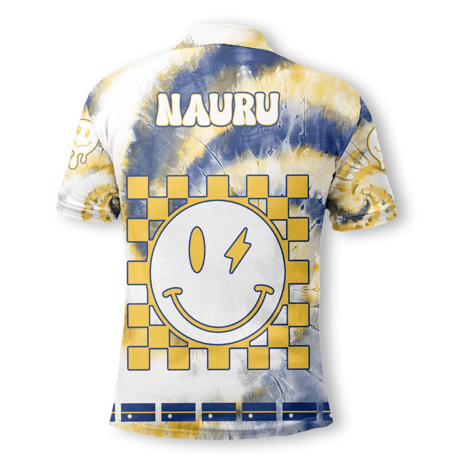 Nauru Polo Shirt Custom Tie Dye Style 3