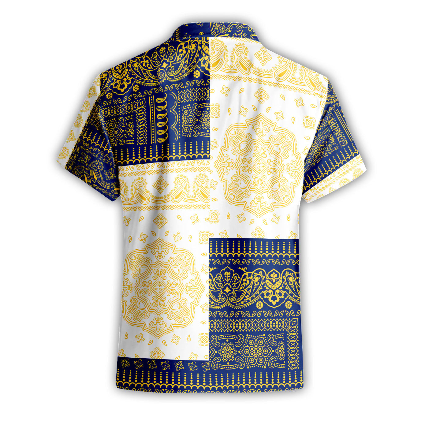 Nauru Short Sleeve Shirt Flag And Paisley Basic Style 3