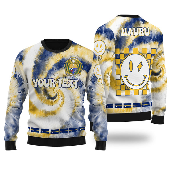 Nauru Ugly Sweater Custom Tie Dye Style 1