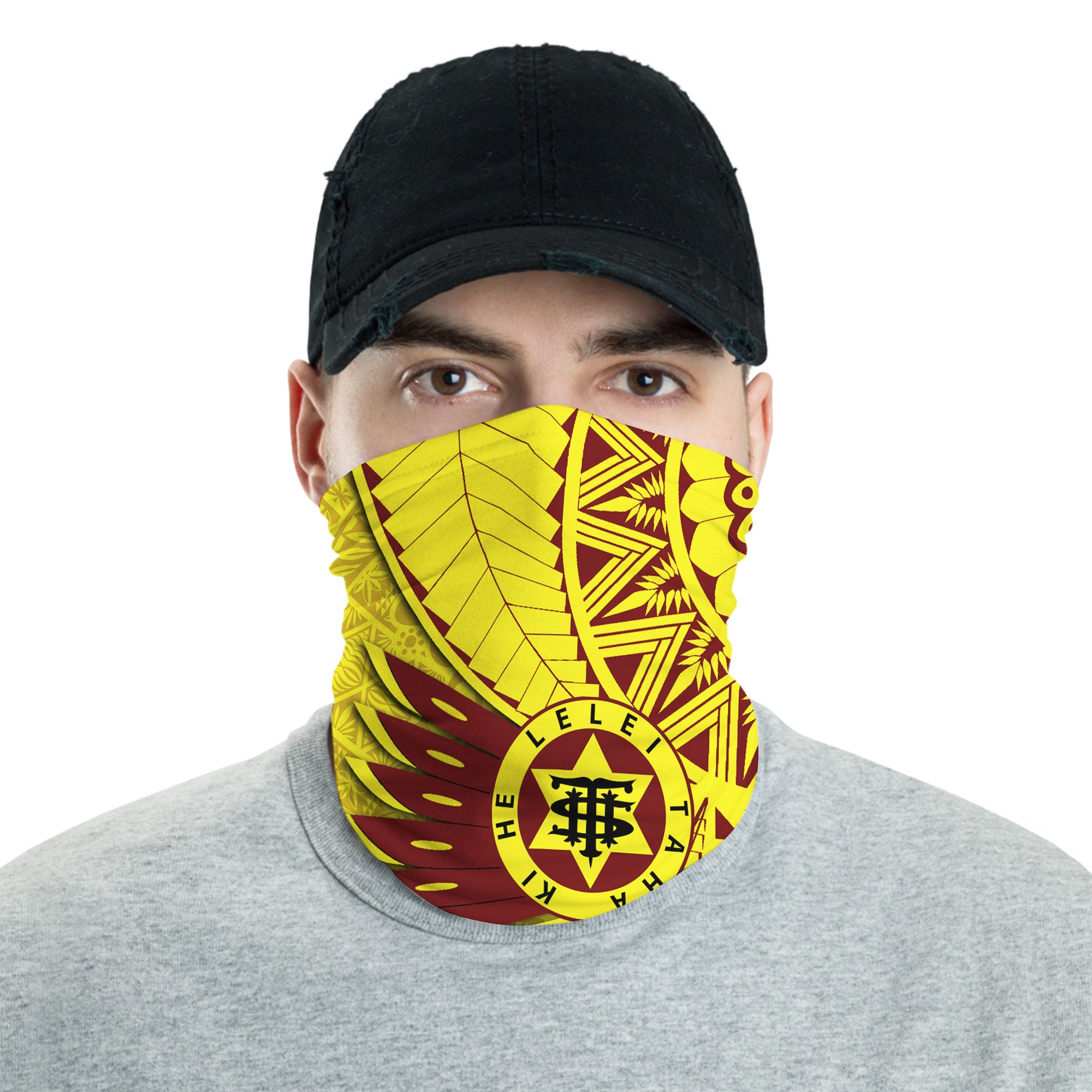 Tonga High School Neck Gaiter Tonga Golden Style