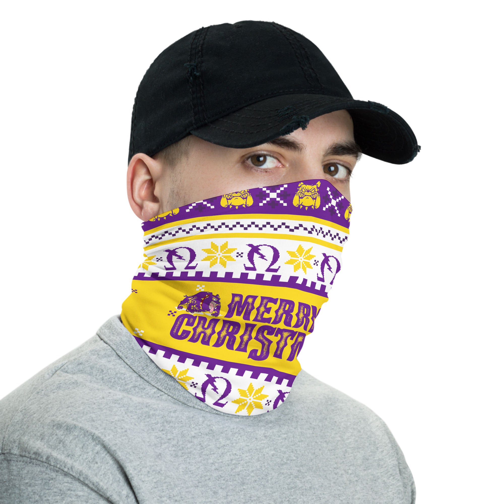 Fraternity Neck Gaiter - OPP Christmas Bulldog Neck Gaiter