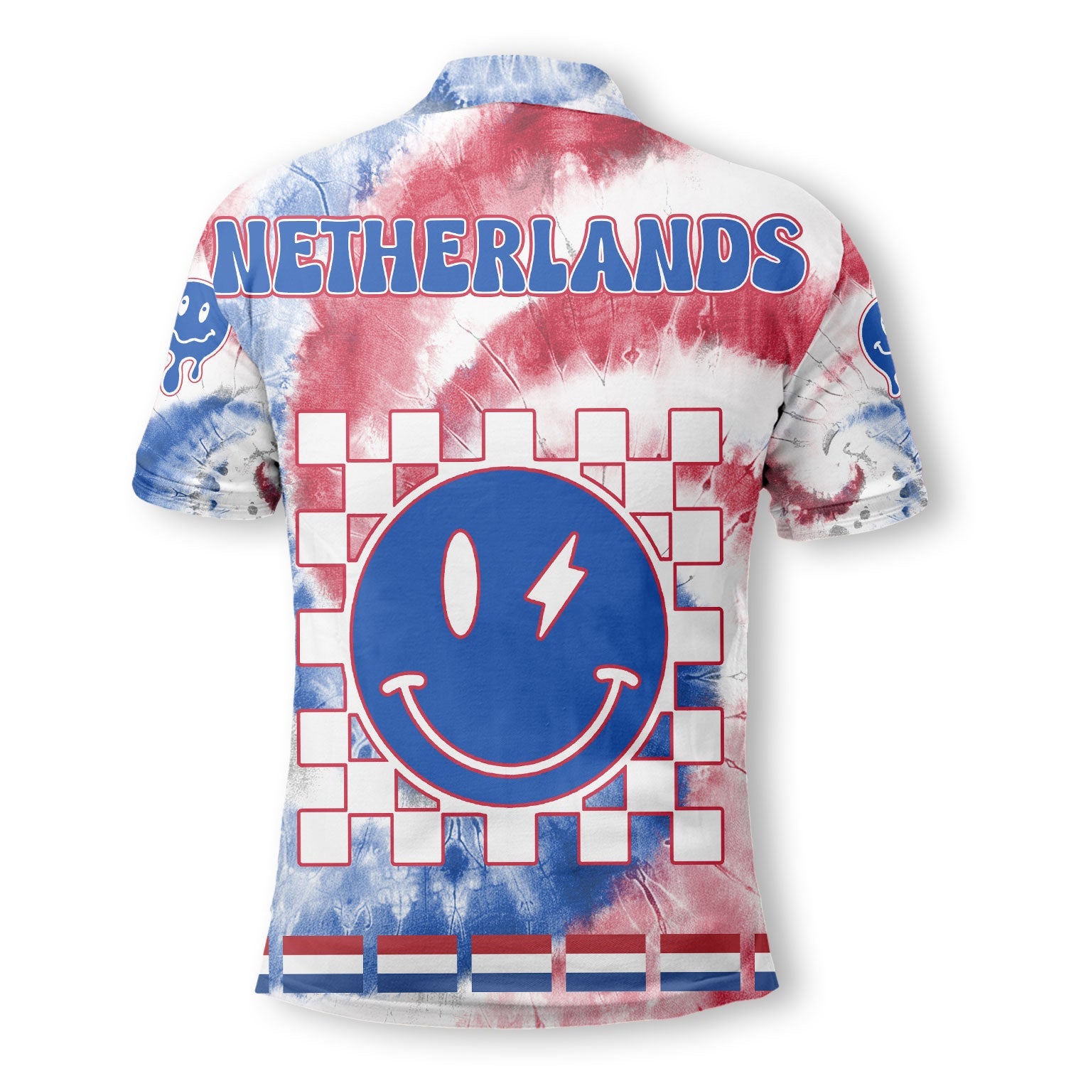 Netherlands Polo Shirt Custom Tie Dye Style 3