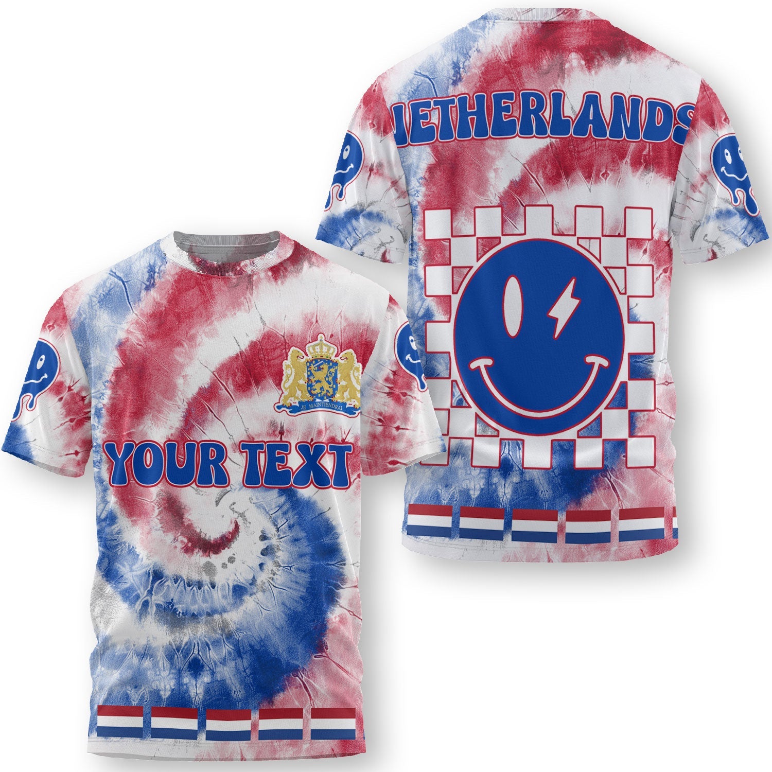 Netherlands T Shirt Custom Tie Dye Style 3