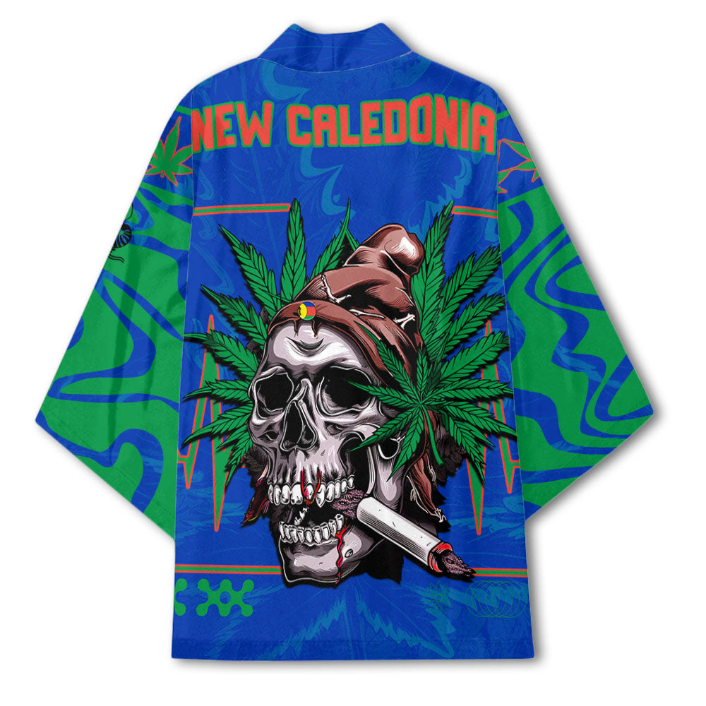 New Caledonia Kimono Flag & Coat Of Arms Marijuanas Style