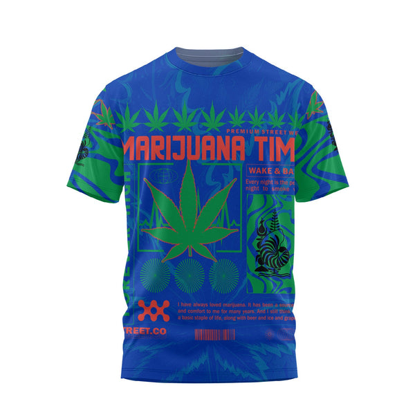 New Caledonia T Shirt Flag & Coat Of Arms Marijuanas Style