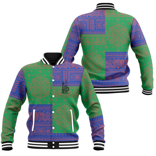 New Caledonia Baseball Jacket Flag And Paisley Basic Style 1