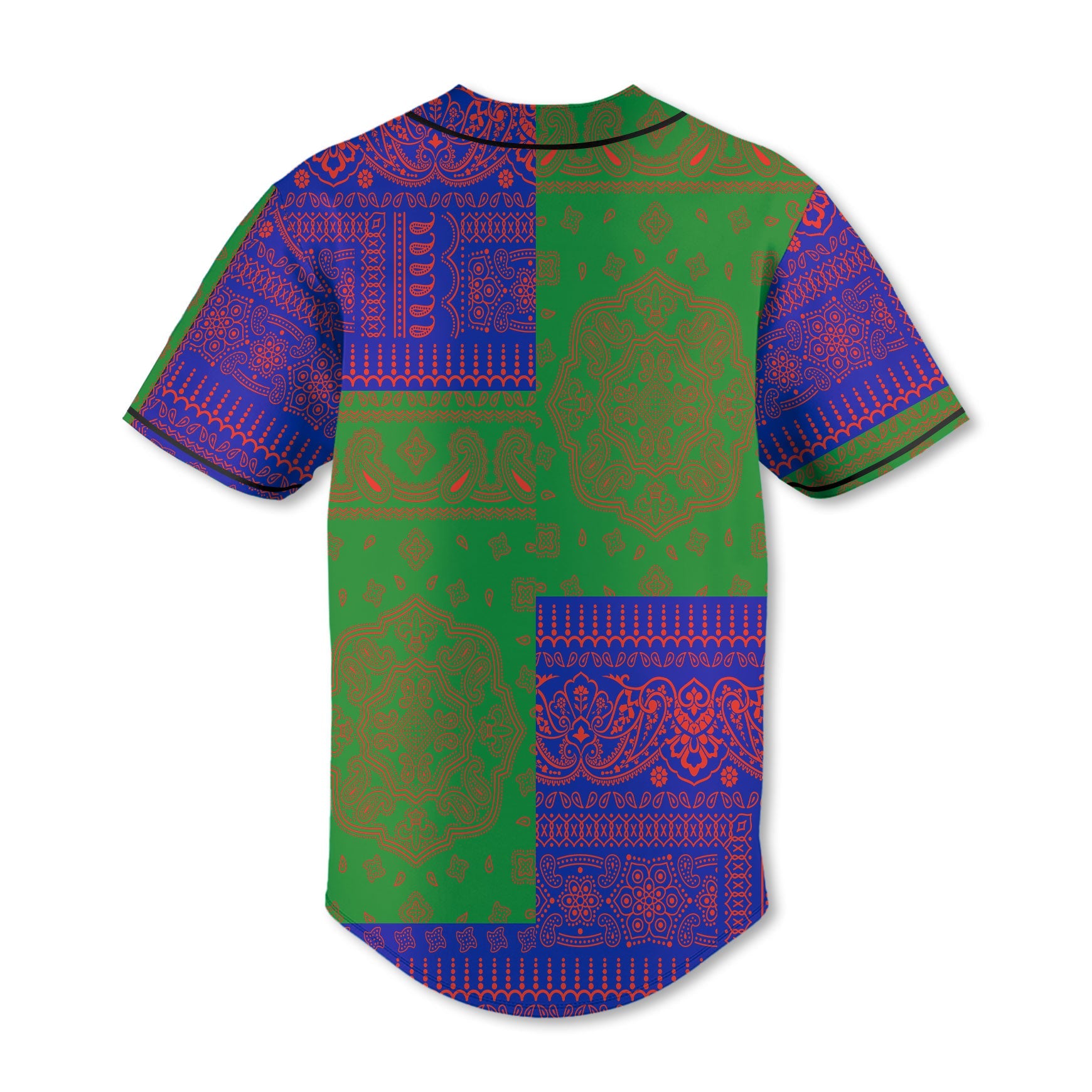 New Caledonia Baseball Jersey Flag And Paisley Basic Style 3