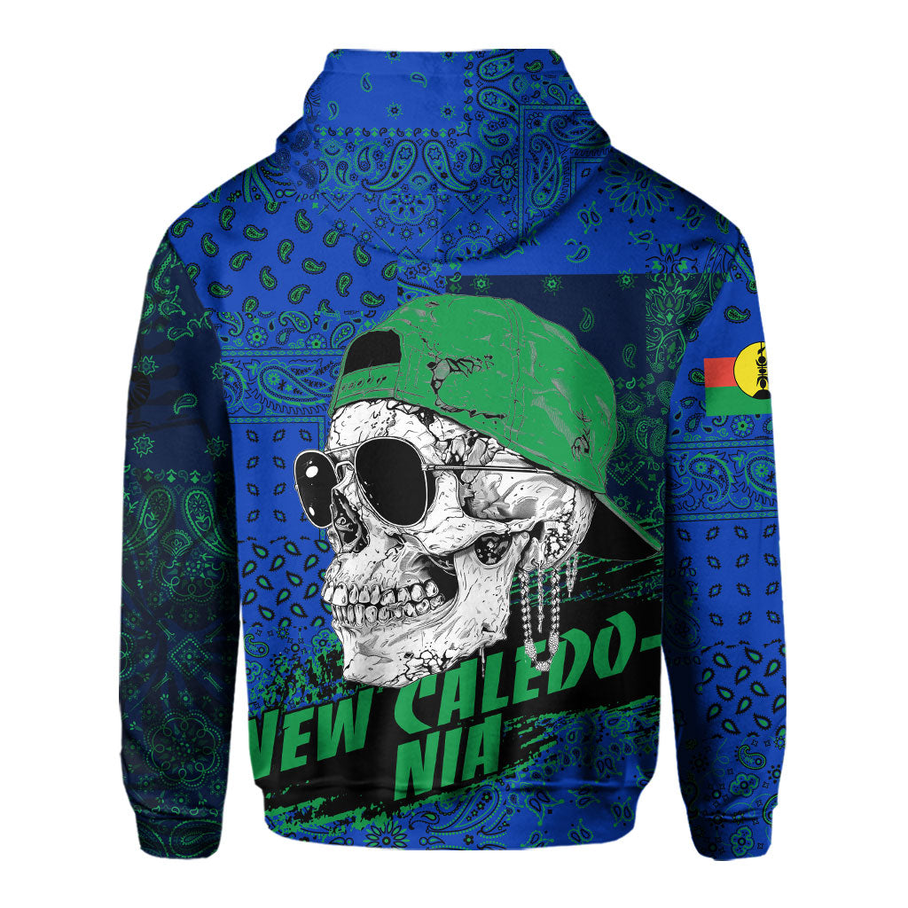 New Caledonia Hoodie Paisley Flag And Skull Style 3