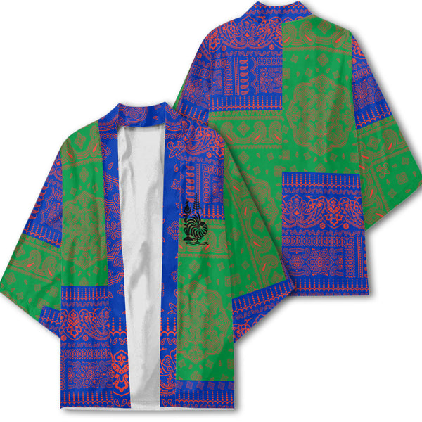 New Caledonia Kimono Flag And Paisley Basic Style 1