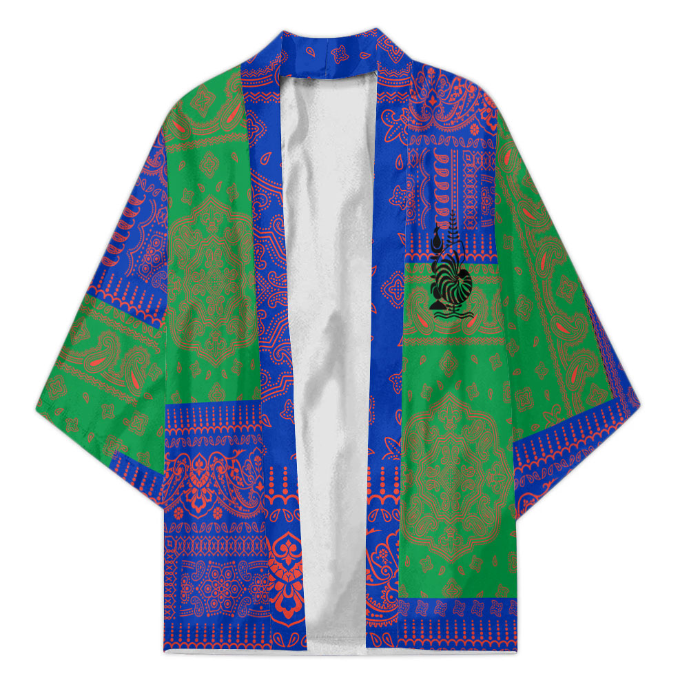 New Caledonia Kimono Flag And Paisley Basic Style 2