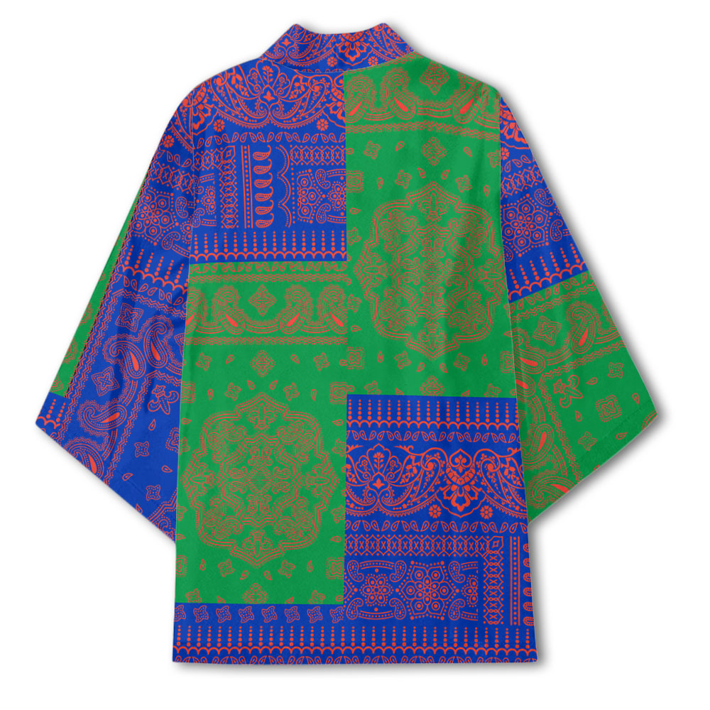 New Caledonia Kimono Flag And Paisley Basic Style 3