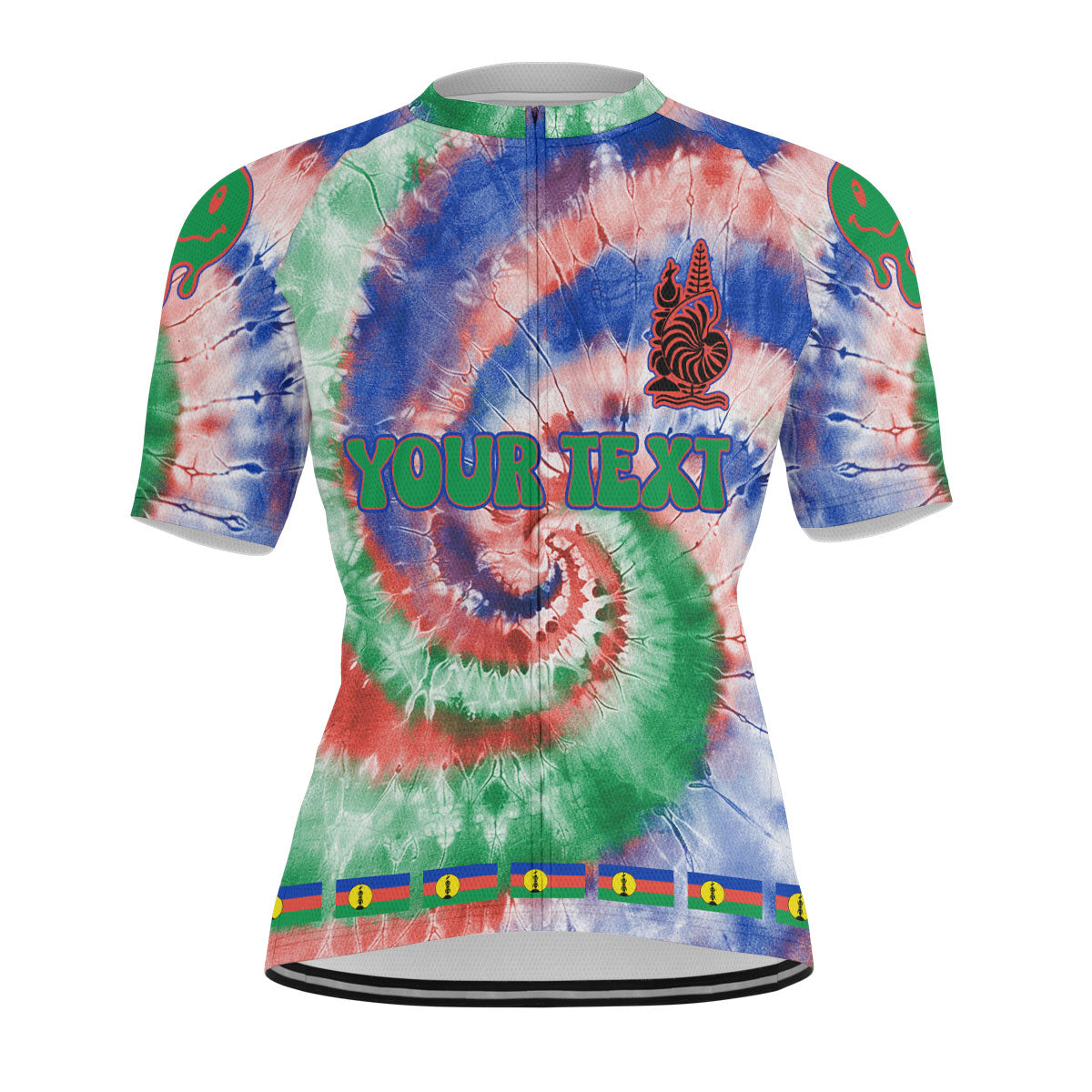 New Caledonia Men Cycling Jersey Custom Tie Dye Style 1