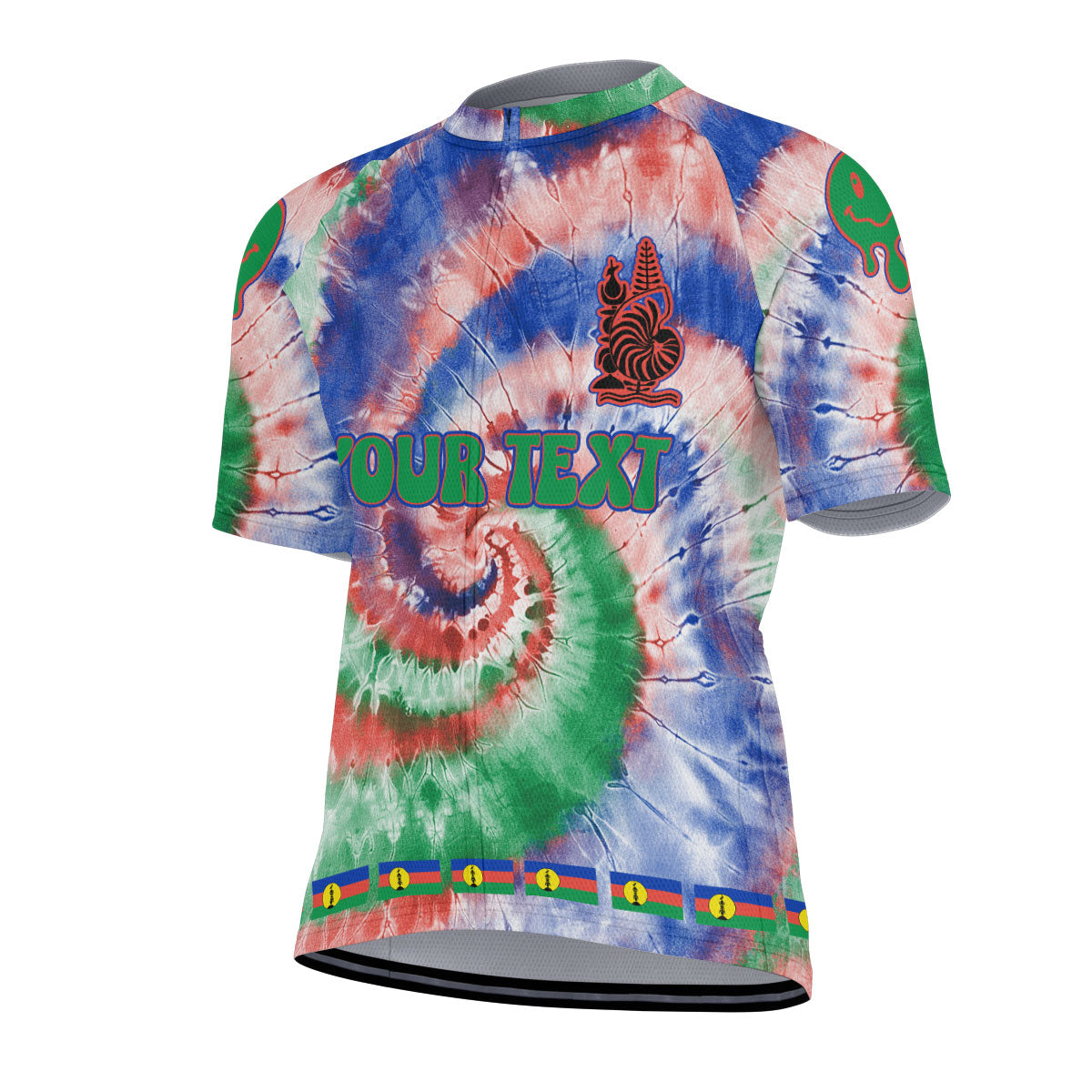 New Caledonia Men Cycling Jersey Custom Tie Dye Style 2