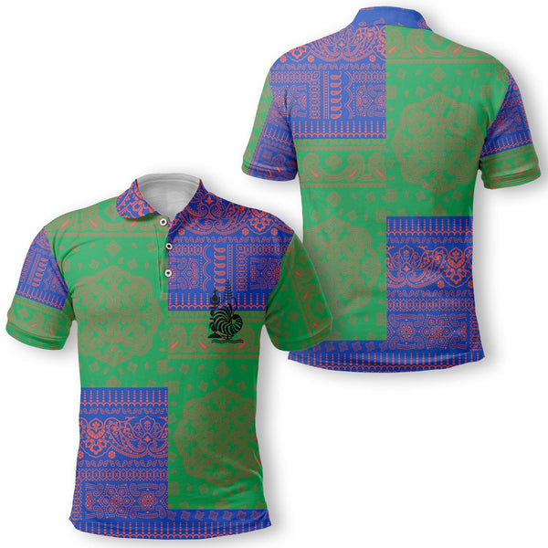 New Caledonia Polo Shirt Flag And Paisley Basic Style 1