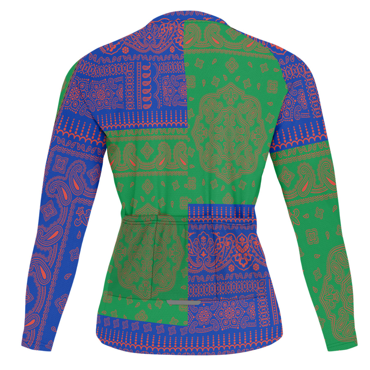 New Caledonia Raglan Men Cycling Jersey Long Sleeve Flag And Paisley Basic Style 2