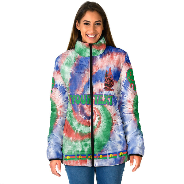 New Caledonia Women Padded Jacket Custom Tie Dye Style 1