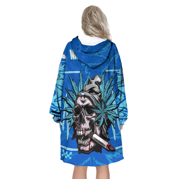 Nicaragua Snug Hoodie Flag & Coat Of Arms Marijuanas Style