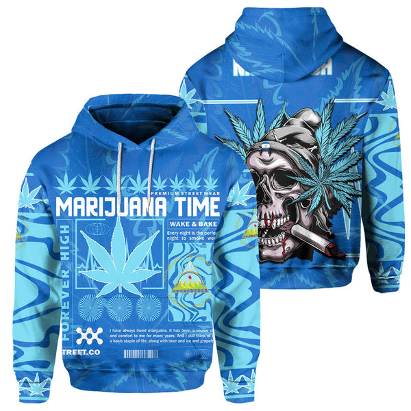 Nicaragua Hoodie Flag & Coat Of Arms Marijuanas Style